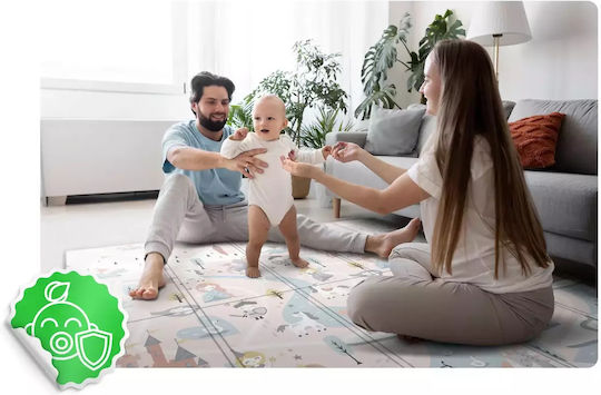 Nukido Χαλάκι Δραστηριοτήτων Πολύχρωμο 200x180cm Πάχους 10mm