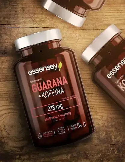 Essensey Guarana+ Caffeine 228mg Ειδικό Συμπλήρωμα Διατροφής 90 κάψουλες