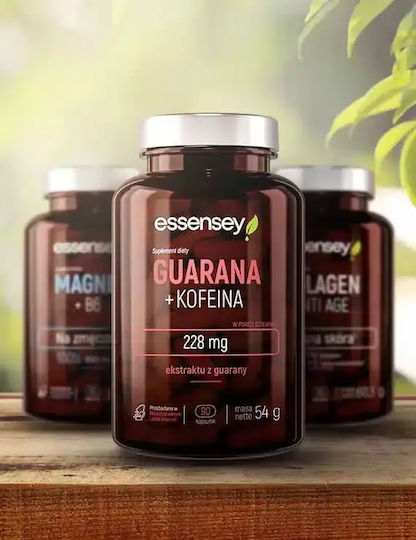 Essensey Guarana+ Caffeine 228mg Ειδικό Συμπλήρωμα Διατροφής 90 κάψουλες