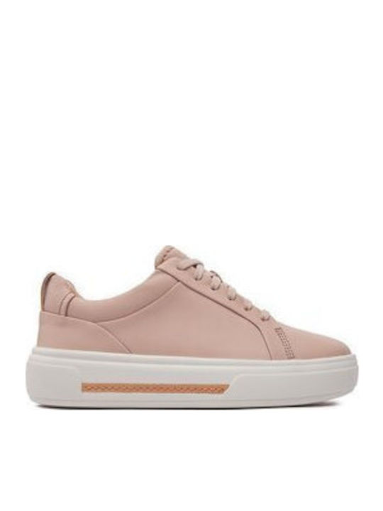 Hollyhock Walk Flatforms Sneakers Rose Leather