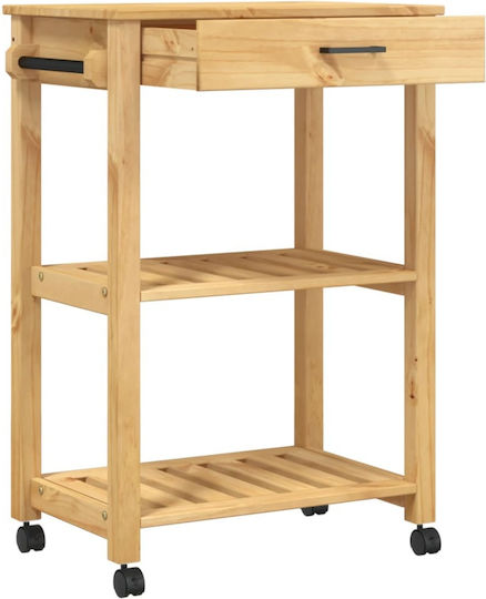 vidaXL vidaXL Küchenregal Hölzernes 3 Ebenen Rosa 60x40x90cm