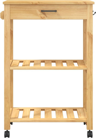 vidaXL vidaXL Küchenregal Hölzernes 3 Ebenen Rosa 60x40x90cm