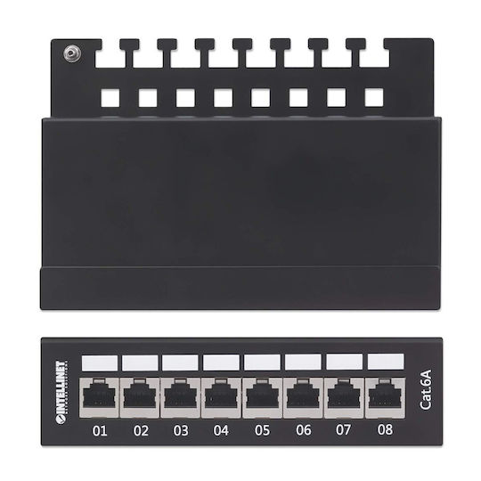 Intellinet Shielded Patch Panel cat6a Black