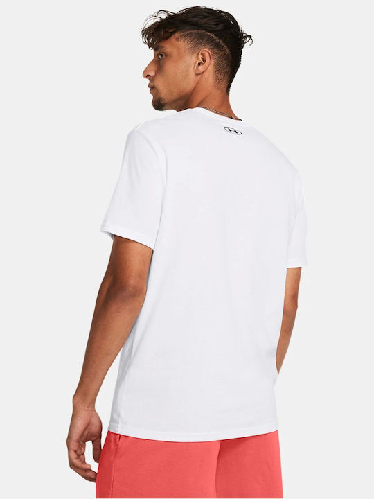 Under Armour Wordmark Ss Herren T-Shirt Kurzarm Weiß