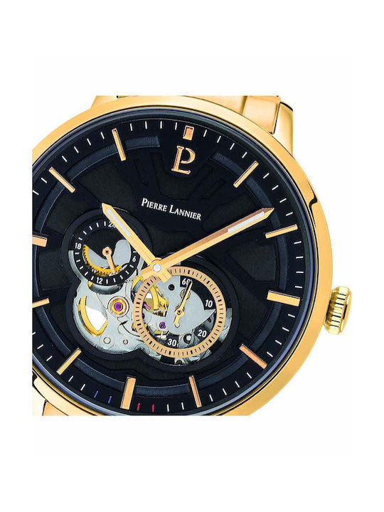 Pierre Lannier Watch Automatic with Gold Metal Bracelet