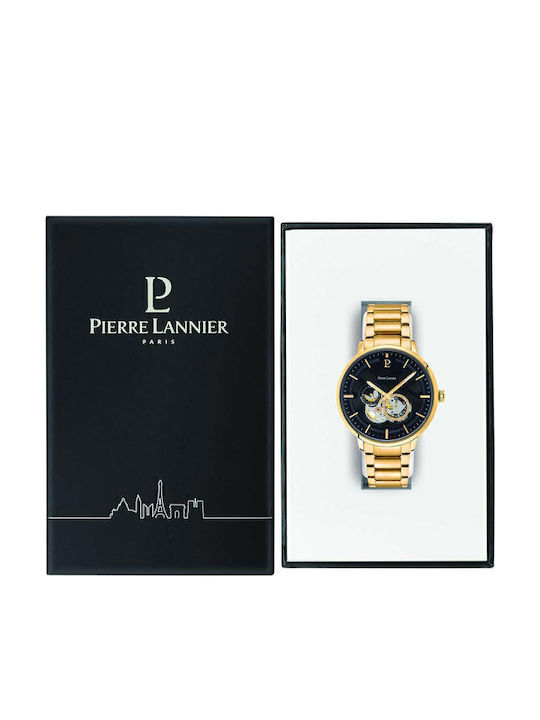 Pierre Lannier Ανδρικό Ρολόι 42mm Αυτόματο Χρυσό