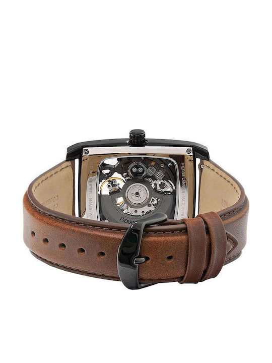 Pierre Lannier Men's Watch Automatic with Brown Leather Strap