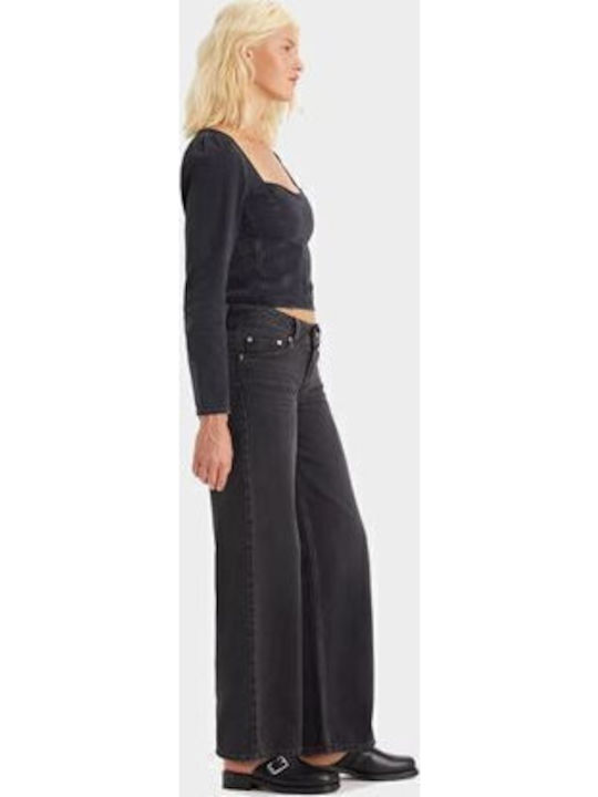 Mic Dropped Women's Jean Trousers Black