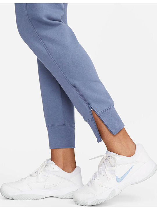 Court Dri-FIT Damen Jogginghose mit Jogger Hohe Taille Blau