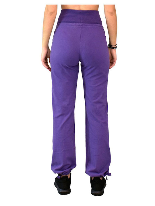 Body Action Women's Jogger Sweatpants Purple