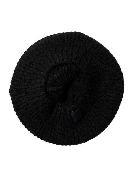 Pom Pom Beanie Γυναικείος Σκούφος Πλεκτός σε Μαύρο χρώμα