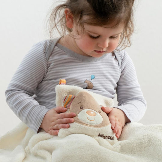 Fehn Babyspielzeug Anti-ticking Perch - Teddy aus Stoff für 0++ Monate