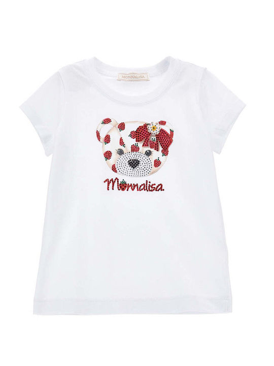 Monnalisa Kids Blouse Short Sleeve White