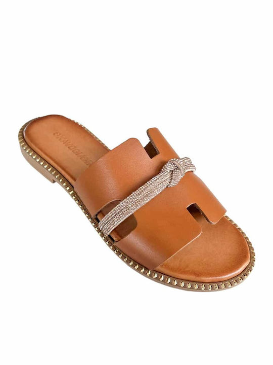 Sandale Casual Damă Din Piele Tabac Maro