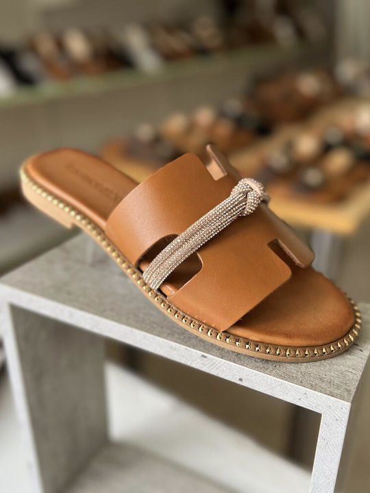 Sandale Casual Damă Din Piele Tabac Maro