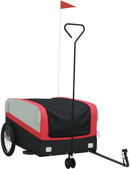 Vidaxl Bicycle Trailer Black Red 45 Kg Iron