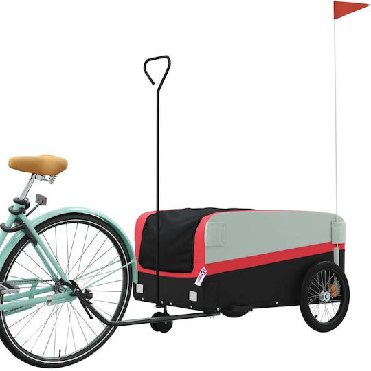 Vidaxl Bicycle Trailer Black Red 45 Kg Iron