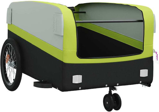 Vidaxl Remorcă Pentru Bicicletă Negru Verde 45 Kg Fier
