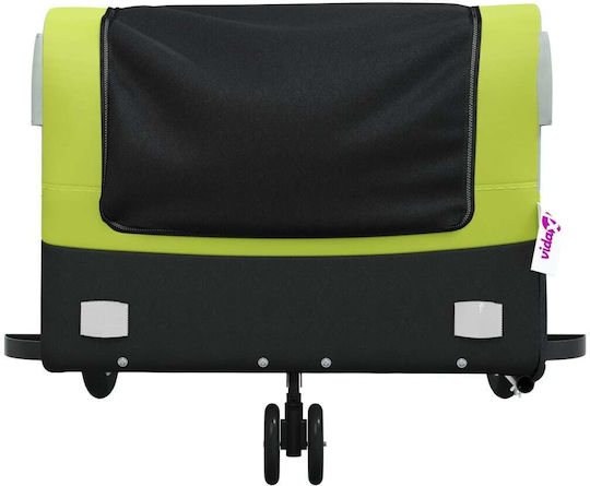 Vidaxl Remorcă Pentru Bicicletă Negru Verde 45 Kg Fier