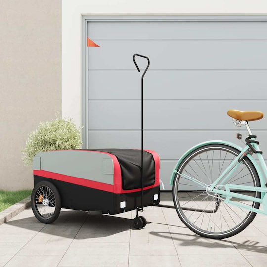 Vidaxl Bicycle Trailer Black Red 45 Kg Iron