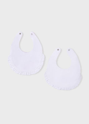 Mayoral Bib Fabric White 2pcs