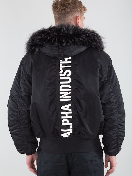 Alpha Industries 45P Herren Winter Jacke Lässig Schwarz