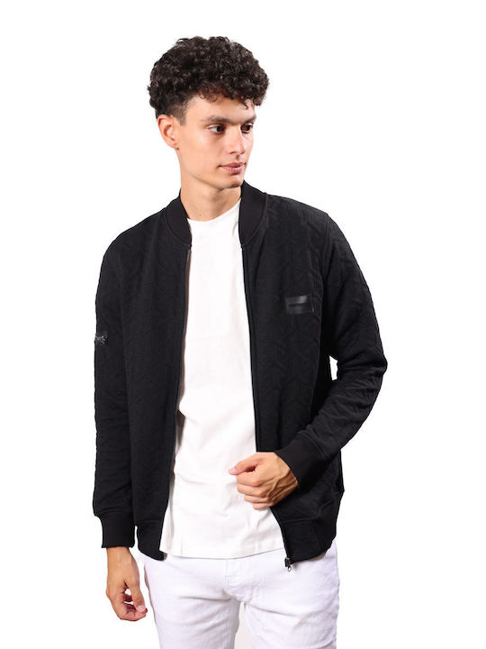 Ponte Rosso Men's Cardigan with Zipper Black