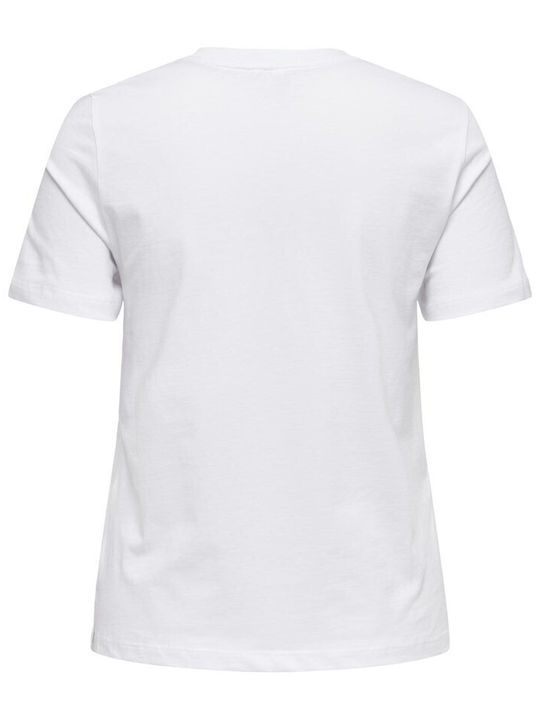 Only Women's Athletic T-shirt Fast Drying Off White