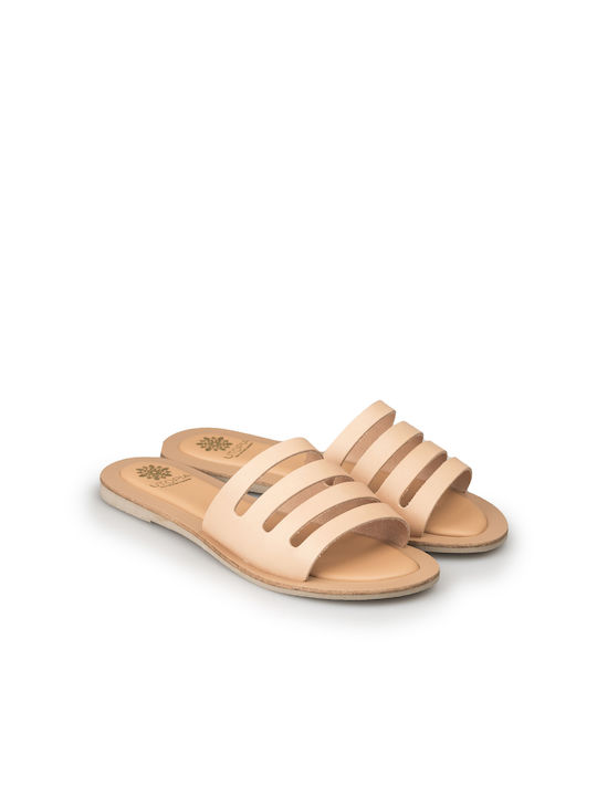 Utopia Sandals Women's Flat Sandals in Beige Color