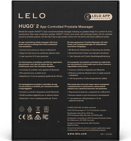 Lelo Hugo 2 Πρωκτικός Δονητής με Δυνατότητα Ασύρματης Λειτουργίας Πράσινος 10.4cm