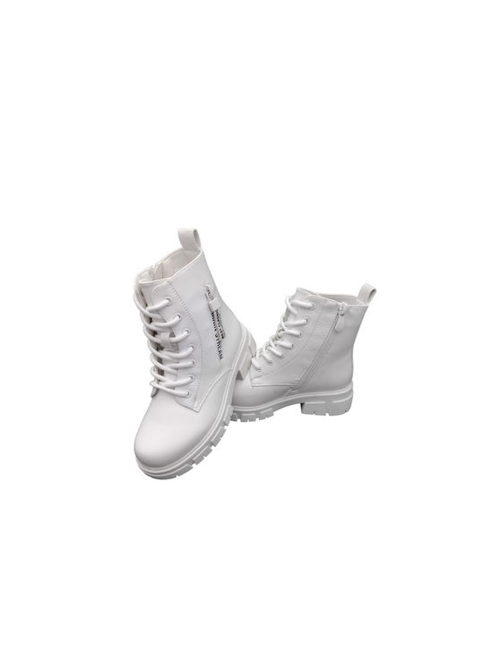 Comet Kids Boots with Lace White