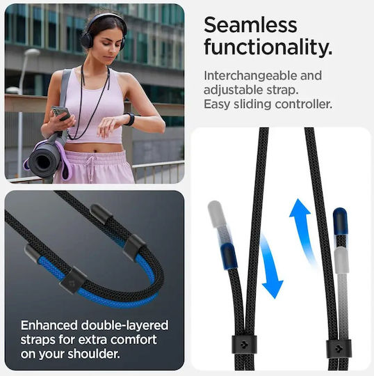 Spigen Λουράκι Λαιμού για Κινητά Μαύρο