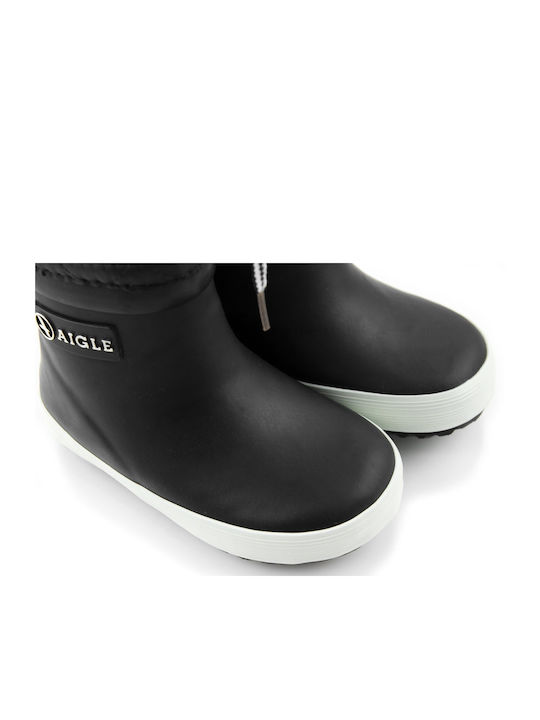 Kids Snow Boots with Laces Black