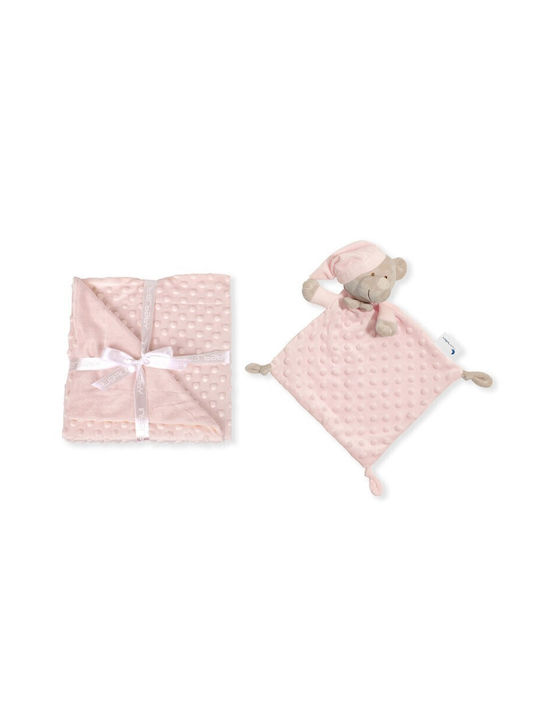 Interbaby Blanket Nursery Swaddling Blankets Teddy bear Pink 80x110cm 2pcs