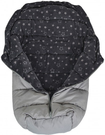 Cangaroo Cuddle Universal Waterproof Stroller Footmuff with Fleece Lining 80x46cm Gray