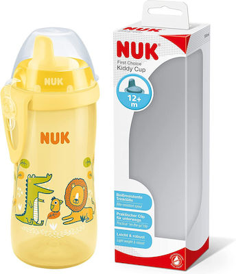 Nuk Kiddy Cup Cana de antrenament Silicon Galben pentru 12m+m+ 300ml