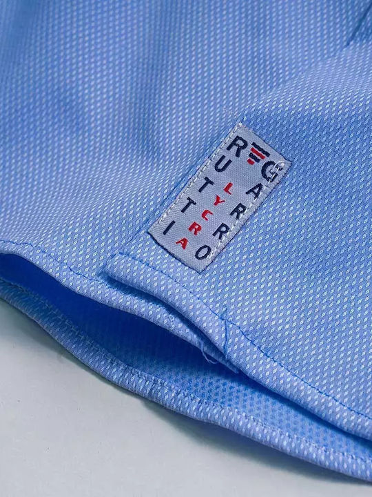 Kids One Color Shirt Long Sleeve Light Blue