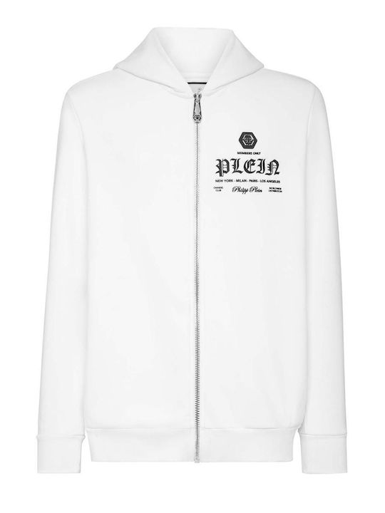 Gothic Sweatshirt mit Kapuze Weiß