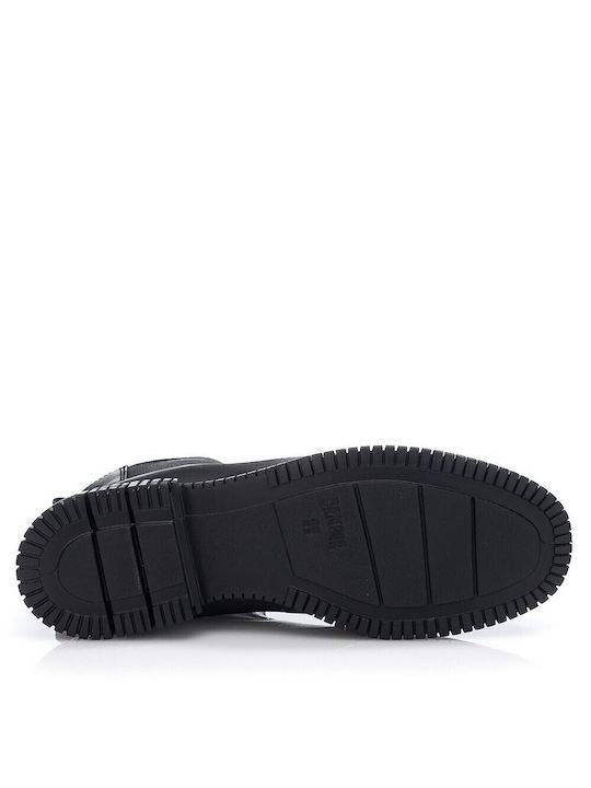 Pix Leder Stiefeletten Damen Schwarz