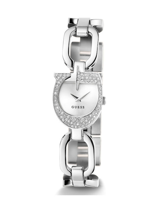 Guess Women's Watch Chronograph with Silver Metal Bracelet