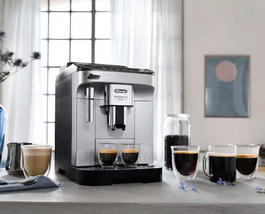 De'Longhi Magnifica Evo Αυτόματη Μηχανή Espresso 1450W Πίεσης 15bar με Μύλο Άλεσης Silver Black ECAM290.31.SB