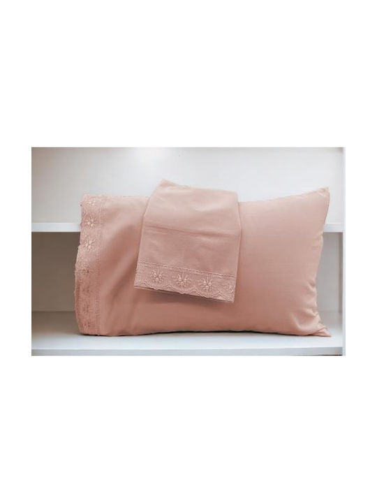 Linea Home Pillowcase Set Powder 50x70cm.