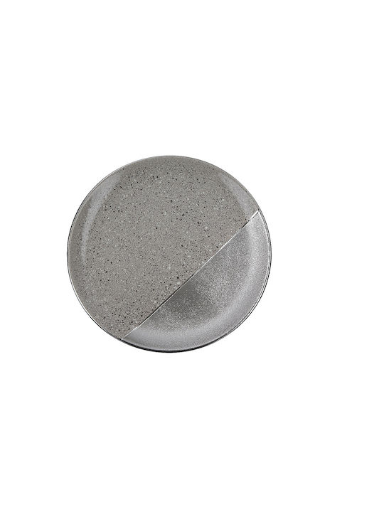ArteLibre Platou Decorativ Rotundă Ceramică Gri 1buc 35x35x3.5buc