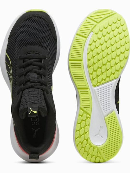 Kruz Profoam Kids Sports Shoes Running with Laces Black