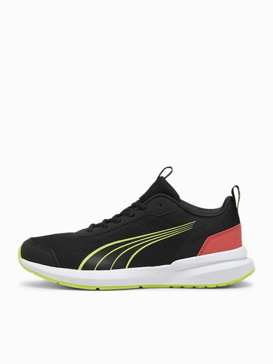 Kruz Profoam Kids Sports Shoes Running with Laces Black