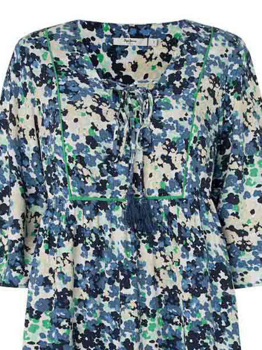 Summer Mini Dress Sea Blue