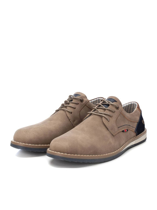 Men's Synthetic Leather Casual Shoes Taupe
