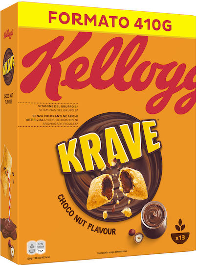Kellogg's Зърнени храни Пшеница Krave шоколадова ядка 410гр