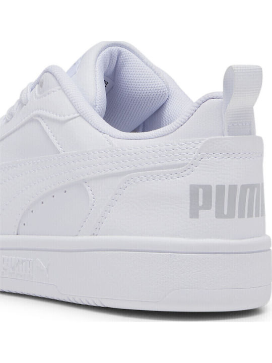 Rebound V6 Kids Sports Shoes Basketball with Laces White