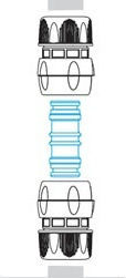 G.F 8004.3452 Conector rapid pentru țevi de apă 25.4mm